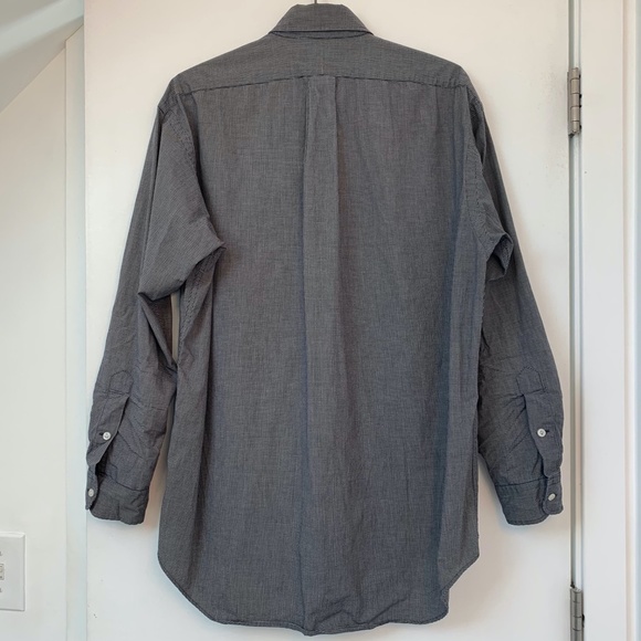 RALPH LAUREN Men's LS BLAIRE Cotton Button Up sz. M Shirt Gingham Check Blue - Picture 14 of 14